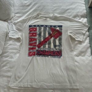 Vintage ‘91 Atlanta Braves White Graphic T-Shirt